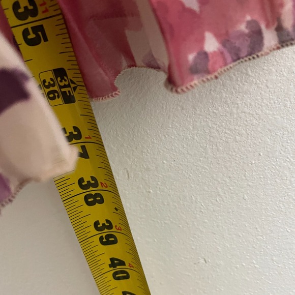 Zara Skirt Women M Pink Floral Pleated Midi A Line Cottagecore Romantic Femme - Picture 5 of 7